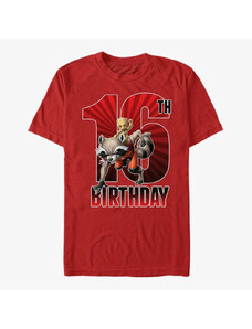 Pánské tričko Merch Marvel Avengers Classic - Groot 16th Bday Unisex T-Shirt Red