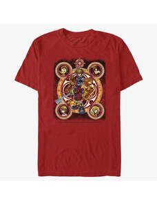 Pánské tričko Merch Disney Kingdom Hearts - Group Circle Kingdome Unisex T-Shirt Red