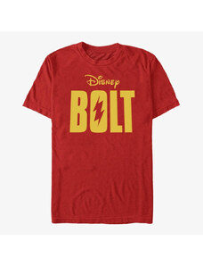 Pánské tričko Merch Disney Bolt - Logo Text Unisex T-Shirt Red