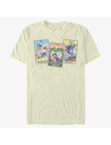 Pánské tričko Merch Disney Lilo & Stitch - LILO STITCH TAROT Unisex T-Shirt Natural