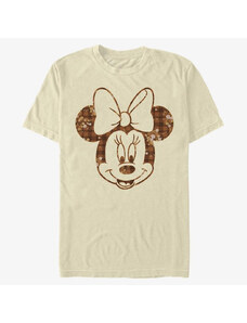Pánské tričko Merch Disney Classic Mickey - Fall Floral Plaid Minnie Unisex T-Shirt Natural