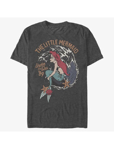 Pánské tričko Merch Disney The Little Mermaid - VINTAGE Unisex T-Shirt Dark Heather Grey