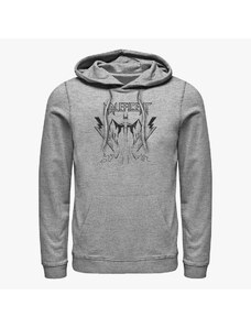 Pánská mikina Merch Disney Villains - Mal Solid Outline Rock Unisex Hoodie Heather Grey