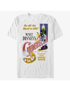 Pánské tričko Merch Disney Cinderella - Vintage Cinderella Poster Unisex T-Shirt White