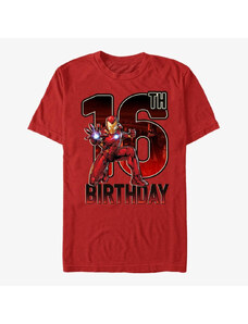 Pánské tričko Merch Marvel Avengers Classic - Ironman 16th Bday Unisex T-Shirt Red