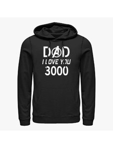 Pánská mikina Merch Marvel Avengers: Endgame - Dad 3000 Unisex Hoodie Black