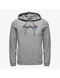 Pánská mikina Merch Marvel Hawkeye - Arrow Christmas Lights Logo Unisex Hoodie Heather Grey