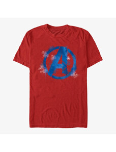 Pánské tričko Merch Marvel Avengers: Endgame - Avengers Spray Logo Unisex T-Shirt Red