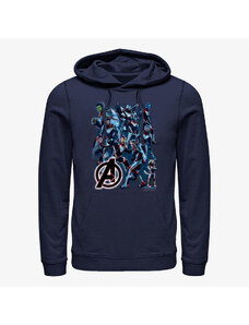 Pánská mikina Merch Marvel Avengers: Endgame - Suit Group Unisex Hoodie Navy Blue