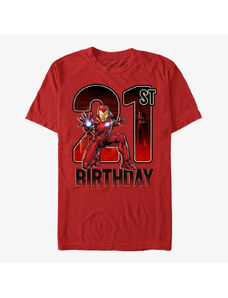 Pánské tričko Merch Marvel Avengers Classic - Ironman 21st Bday Unisex T-Shirt Red
