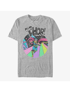Pánské tričko Merch Marvel Avengers Classic - Grunge Thor Unisex T-Shirt Heather Grey