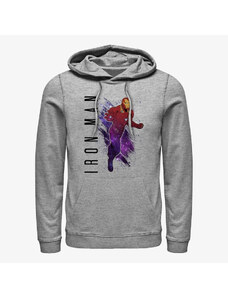 Pánská mikina Merch Marvel Avengers: Endgame - Iron Man Painted Unisex Hoodie Heather Grey