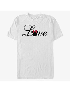 Pánské tričko Merch Disney Classics Mickey Classic - MINNIE LOVE SCRIPT Unisex T-Shirt White