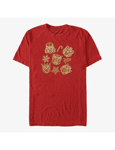 Pánské tričko Merch Hasbro Vault Transformers - Transformers Gingerbread Cookies Unisex T-Shirt Red