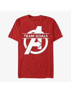 Pánské tričko Merch Marvel Avengers: Endgame - Team Goals Unisex T-Shirt Red