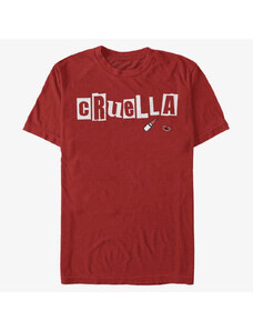 Pánské tričko Merch Disney Classics DNCA - Cruella Name Unisex T-Shirt Red