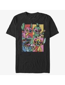 Pánské tričko Merch Disney Classics Lilo & Stitch - Grunge Stitch Unisex T-Shirt Black
