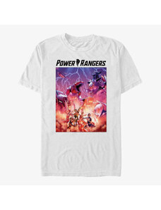 Pánské tričko Merch Hasbro Vault Power Rangers - Mech Poster Unisex T-Shirt White