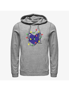 Pánská mikina Merch Marvel Hawkeye - Christmas Lights Logo Unisex Hoodie Heather Grey