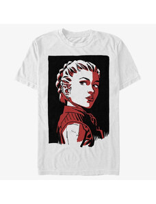 Pánské tričko Merch Marvel Black Widow - Yelena Portrait Unisex T-Shirt White