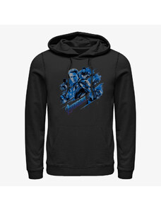 Pánská mikina Merch Marvel Avengers: Endgame - Cap Blue Shot Unisex Hoodie Black