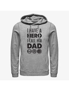 Pánská mikina Merch Marvel Avengers Classic - Hero Dad Unisex Hoodie Heather Grey