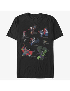 Pánské tričko Merch Marvel - Venomized Heros Unisex T-Shirt Black