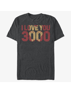 Pánské tričko Merch Marvel - Love You 3000 Unisex T-Shirt Dark Heather Grey