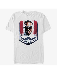 Pánské tričko Merch Marvel The Falcon and the Winter Soldier - Take on the Mantel Unisex T-Shirt White