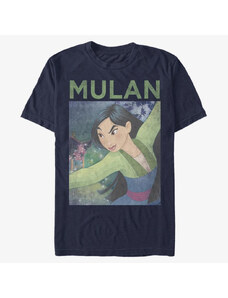Pánské tričko Merch Disney Mulan - Mulan Mushu Poster Unisex T-Shirt Navy Blue