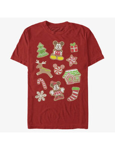Pánské tričko Merch Disney Mickey Classic - Gingerbread Mouses Unisex T-Shirt Red