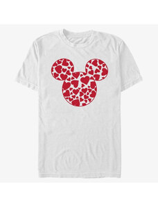 Pánské tričko Merch Disney Classic Mickey - Mickey Hearts Fill Unisex T-Shirt White