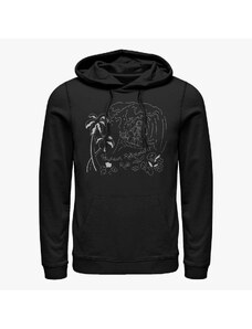 Pánská mikina Merch Disney Lilo & Stitch - Stitch Surf Line Art Unisex Hoodie Black