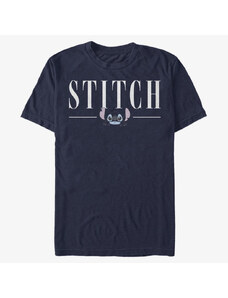 Pánské tričko Merch Disney Lilo & Stitch - Stitch Title Unisex T-Shirt Navy Blue