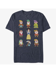 Pánské tričko Merch Disney Snow White - Pixel Dwarf Unisex T-Shirt Navy Blue
