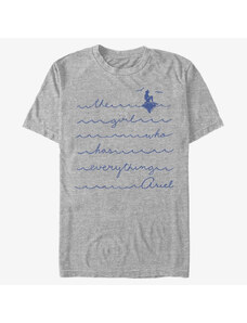 Pánské tričko Merch Disney The Little Mermaid - AIRLE Unisex T-Shirt Heather Grey