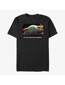 Pánské tričko Merch Star Wars: The Mandalorian - Sleep Meme Unisex T-Shirt Black