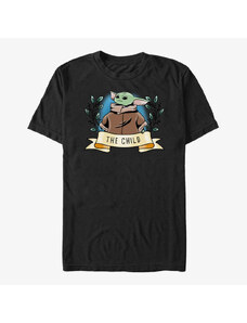 Pánské tričko Merch Star Wars: The Mandalorian - Child Banner Unisex T-Shirt Black