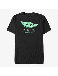 Pánské tričko Merch Star Wars: The Mandalorian - Painted Child Unisex T-Shirt Black