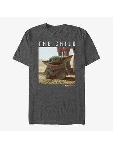 Pánské tričko Merch Star Wars: Classic - Green Child Unisex T-Shirt Dark Heather Grey