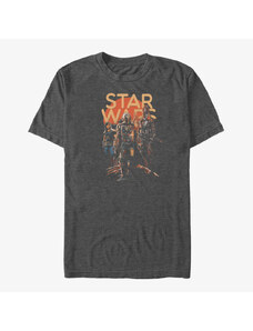 Pánské tričko Merch Star Wars: The Mandalorian - A Few Credits More Unisex T-Shirt Dark Heather Grey