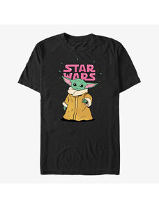 Pánské tričko Merch Star Wars: The Mandalorian - The Child Stance Logo Unisex T-Shirt Black
