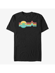 Pánské tričko Merch Star Wars: The Mandalorian - Rainbow Child Unisex T-Shirt Black