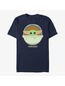 Pánské tričko Merch Star Wars: The Mandalorian - The Child Cute Bassinet Unisex T-Shirt Navy Blue