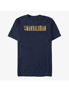 Pánské tričko Merch Star Wars: The Mandalorian - Mandalorian Simplistic Logo Unisex T-Shirt Navy Blue