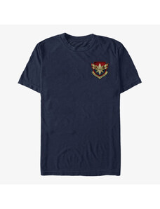 Pánské tričko Merch Captain Marvel: Movie - Marvel Patch Unisex T-Shirt Navy Blue