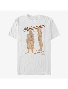 Pánské tričko Merch Star Wars: The Mandalorian - The Mandalorian Unisex T-Shirt White