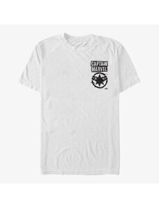 Pánské tričko Merch Captain Marvel: Movie - Painted Logo Unisex T-Shirt White