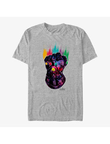 Pánské tričko Merch Marvel Avengers: Infinity War - Gauntlet Unisex T-Shirt Heather Grey