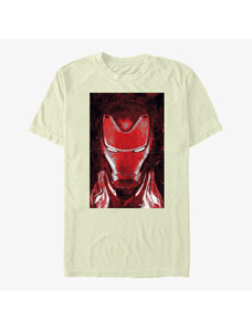 Pánské tričko Merch Marvel Avengers Endgame - Red Ironman Unisex T-Shirt Natural